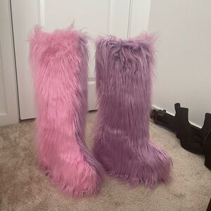 Furry Split Monster Boots